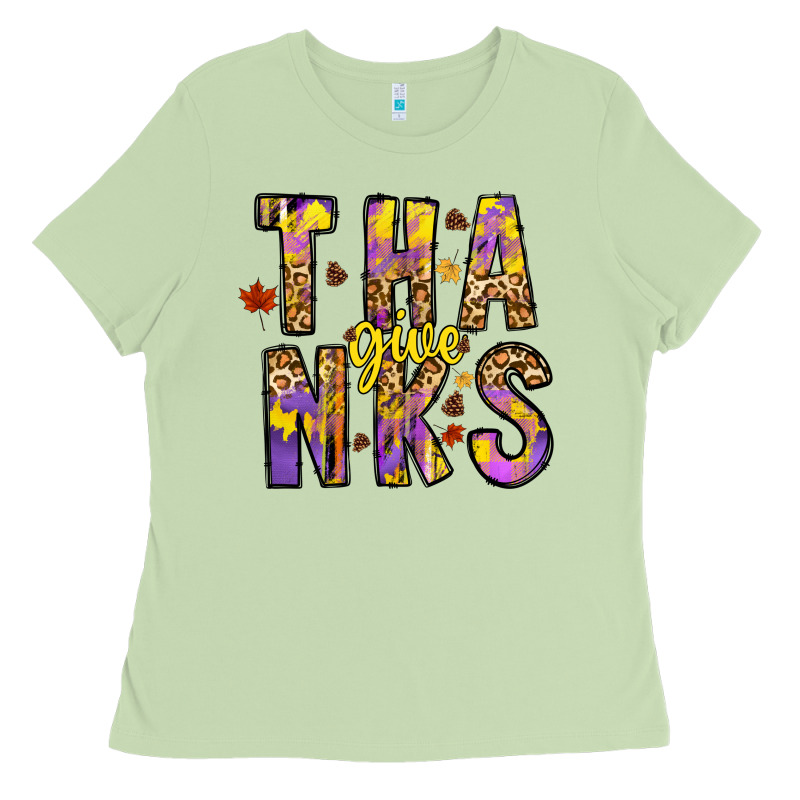 Give Thanks Ladies Tee by CowhideDigitalArt | Teevron
