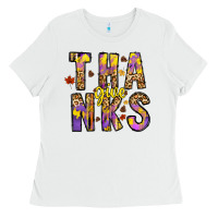 White give thanks Ladies Tee - CowhideDigitalArt