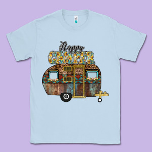 Happy Camper Classic Tee Designed By Cowhidedigitalart