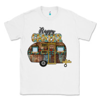 White Happy Camper Classic Tee - CowhideDigitalArt