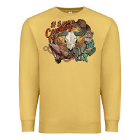 Antique Gold Cowboy wild and free western Premium Sweatshirt - HowdyJamesFarm