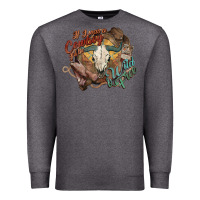 Charcoal Heather Cowboy wild and free western Premium Sweatshirt - HowdyJamesFarm