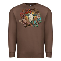 Chestnut Cowboy wild and free western Premium Sweatshirt - HowdyJamesFarm