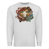 Dove Grey Cowboy wild and free western Premium Sweatshirt - HowdyJamesFarm