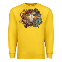 Lemon Cowboy wild and free western Premium Sweatshirt - HowdyJamesFarm