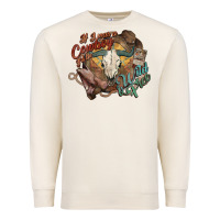 Sandshell Cowboy wild and free western Premium Sweatshirt - HowdyJamesFarm