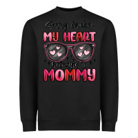 Black sorry ladies my heart belongs to mommy Heavyweight Sweatshirt - MaliasSmallBusiness