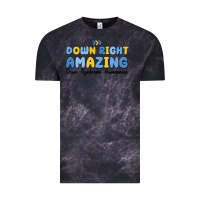 Cloud Black down right amazing down syndrome awareness Vintage Tee - MaliasSmallBusiness