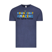 Vintage Denim down right amazing down syndrome awareness Vintage Tee - MaliasSmallBusiness