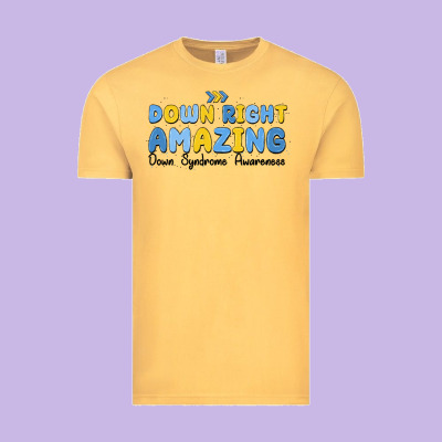 Down Right Amazing Down Syndrome Awareness Vintage Tee Designed By Maliassmallbusiness