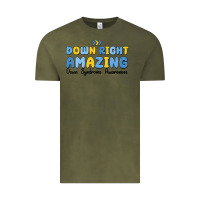 Vintage Olive down right amazing down syndrome awareness Vintage Tee - MaliasSmallBusiness