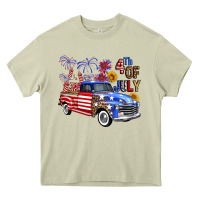 Mossy western truck fourth of july america Heavy Core Tee - FaDigitalArtStudio