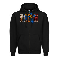 Black faith  th of july cross Zipper Hoodie - Jasminsmagicworld