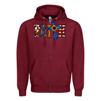 Burgundy faith  th of july cross Zipper Hoodie - Jasminsmagicworld