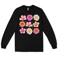 Black flowers Long Sleeve Tee - MaliasSmallBusiness