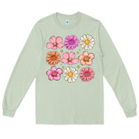 Matcha flowers Long Sleeve Tee - MaliasSmallBusiness