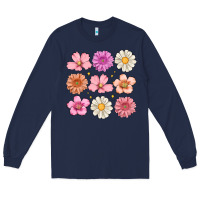 Navy flowers Long Sleeve Tee - MaliasSmallBusiness