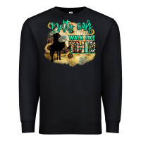 Black Pretty girls walk like this Premium Sweatshirt - HowdyJamesFarm
