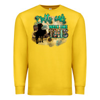 Lemon Pretty girls walk like this Premium Sweatshirt - HowdyJamesFarm