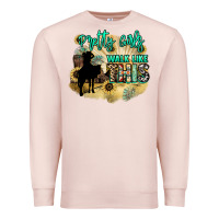 Pale Pink Pretty girls walk like this Premium Sweatshirt - HowdyJamesFarm