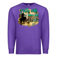 Purple Pretty girls walk like this Premium Sweatshirt - HowdyJamesFarm