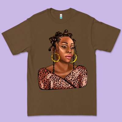 Afro Woman Premium Tee Designed By Adodesignshop