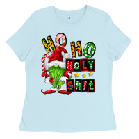 Baby Blue ho ho holy shit Ladies Tee - FaDigitalArtStudio
