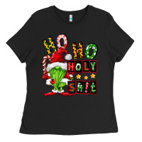 Black ho ho holy shit Ladies Tee - FaDigitalArtStudio