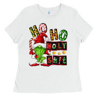 White ho ho holy shit Ladies Tee - FaDigitalArtStudio