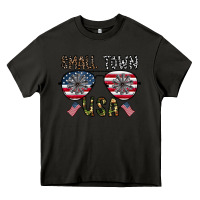 Asphalt small town usa Heavy Core Tee - CowhideDigitalArt