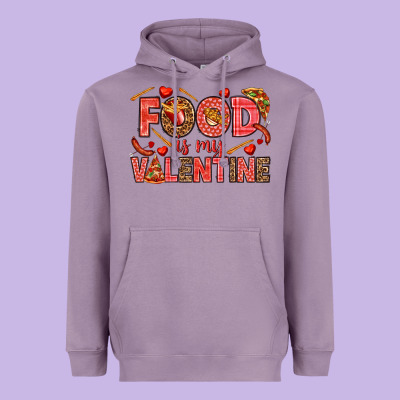 Food Is My Valentine Heavyweight Hoodie Designed By Howdyjamesfarm