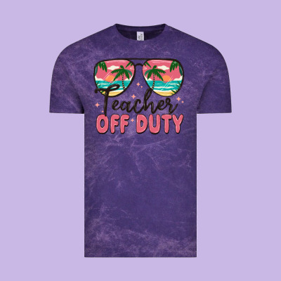 Teacher Off Duty Vintage Tee Designed By Maliassmallbusiness