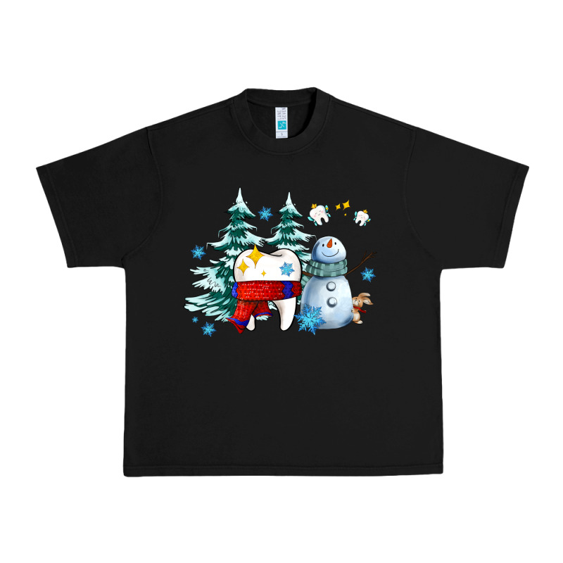 Dental Christmas Teeth And Winter With Snowman Urban Heavy Tee by AdoDesignShop | Teevron