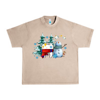 French Oak dental christmas teeth and winter with snowman Urban Heavy Tee - AdoDesignShop