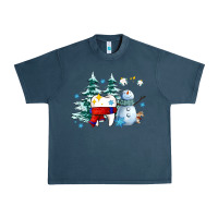 Midnight Navy dental christmas teeth and winter with snowman Urban Heavy Tee - AdoDesignShop