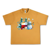Peanut Butter dental christmas teeth and winter with snowman Urban Heavy Tee - AdoDesignShop