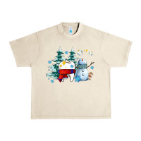 Sandshell dental christmas teeth and winter with snowman Urban Heavy Tee - AdoDesignShop