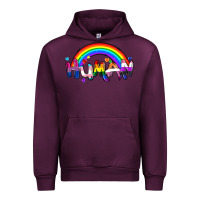Mauve Wine Human pride Urban Hoodie - FaDigitalArtStudio