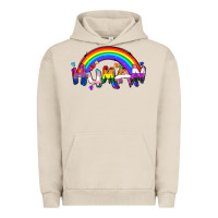 Pigment French Oak Human pride Urban Hoodie - FaDigitalArtStudio