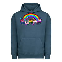Pigment Midnight Navy Human pride Urban Hoodie - FaDigitalArtStudio