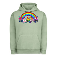 Pigment Oil Green Human pride Urban Hoodie - FaDigitalArtStudio