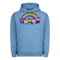 Pigment Pebble Blue Human pride Urban Hoodie - FaDigitalArtStudio