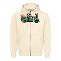 Sandshell farm animals truck Zipper Hoodie - Jasminsmagicworld