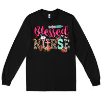 Black blessed nurse Long Sleeve Tee - NancyCooperArtShop