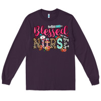 Plum blessed nurse Long Sleeve Tee - NancyCooperArtShop