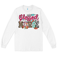 White blessed nurse Long Sleeve Tee - NancyCooperArtShop