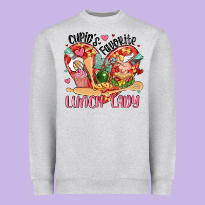 Cupids Favorite Lunch Lady Heavyweight Sweatshirt Designed By Maliassmallbusiness