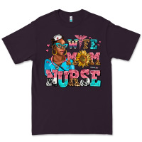 Plum afro wife mom nurse Premium Tee - AdoDesignShop