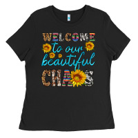 Black welcome to our beautiful chaos Ladies Tee - HRA Design Shop