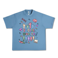 Pebble Blue social worker Urban Heavy Tee - MaliasSmallBusiness